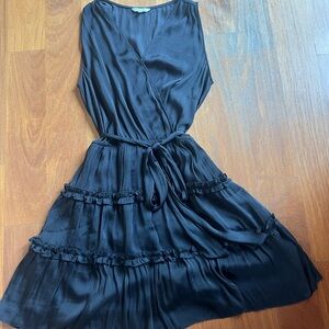 Naked Zebra Black Wrap Mini Dress